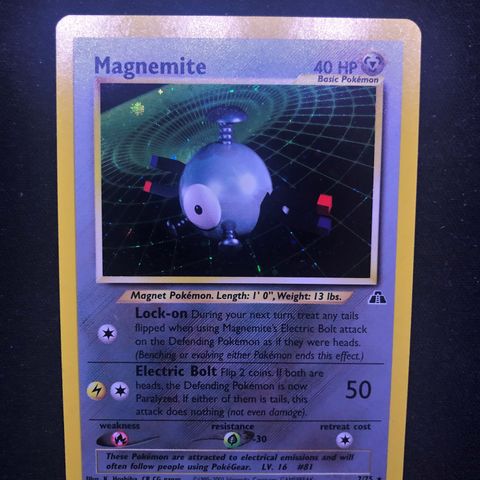 Pokemon Magnemite Holo 7/75 Tilstand NM - Neo Discovery