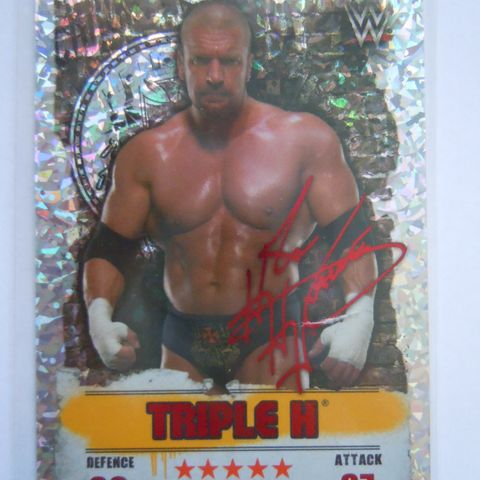 WWE WWF Wrestling Slam Attax NXT Triple H  autograf champion samlerkort