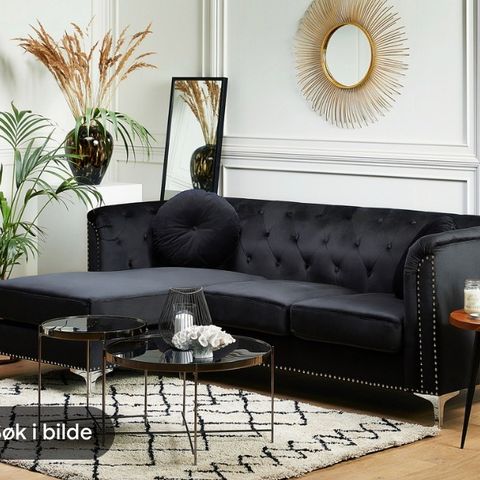 Ønsker å kjøpe svart velour sofa!