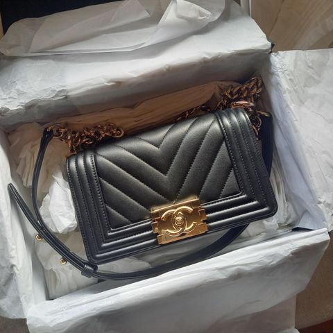 Chanel Boy Bag Small Chevron Lambskin