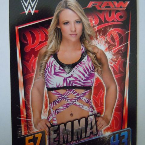 WWE WWF Emma Wrestling - Topps Slam Attax Then & Now - samlerkort