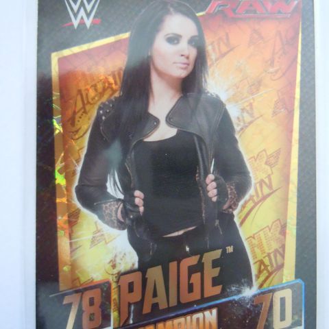 WWE WWF Paige Wrestling - Topps Slam Attax Then & Now - samlerkort