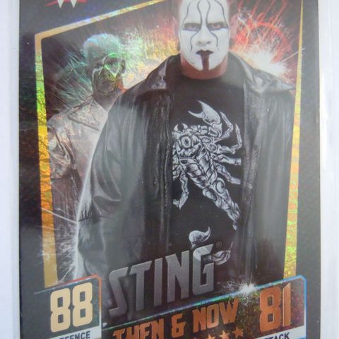 WWE WWF Sting Wrestling - Topps Slam Attax Then & Now - samlerkort