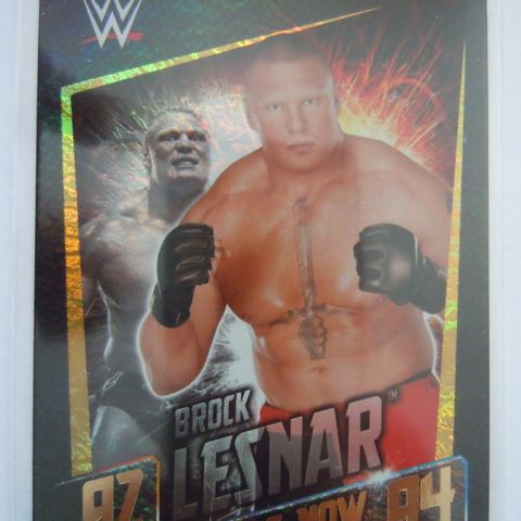 WWE WWF Brock Lesnar Wrestling - Topps Slam Attax Then & Now - samlerkort