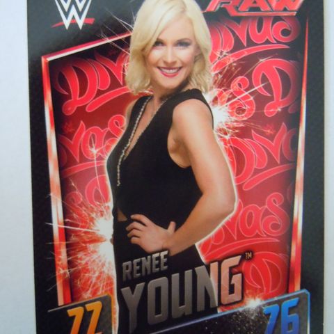 WWE WWF Renee Young Wrestling - Topps Slam Attax Then & Now - samlerkort