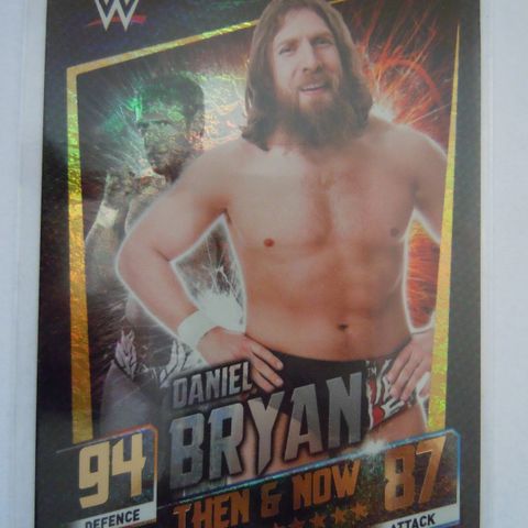 WWE WWF Daniel Bryan Wrestling - Topps Slam Attax Then & Now - samlerkort