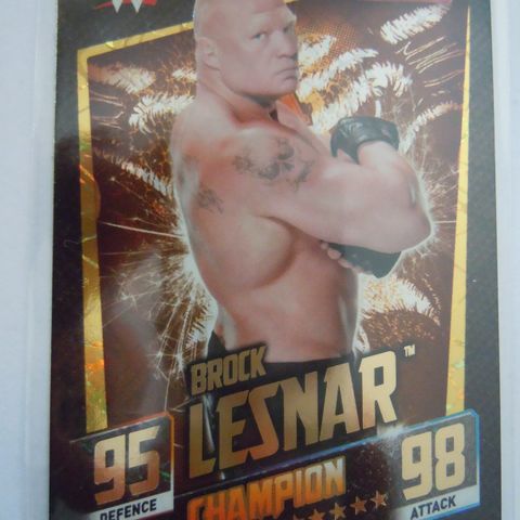 WWE WWF Brock Lesnar champion Wrestling - Topps Slam Attax  samlerkort