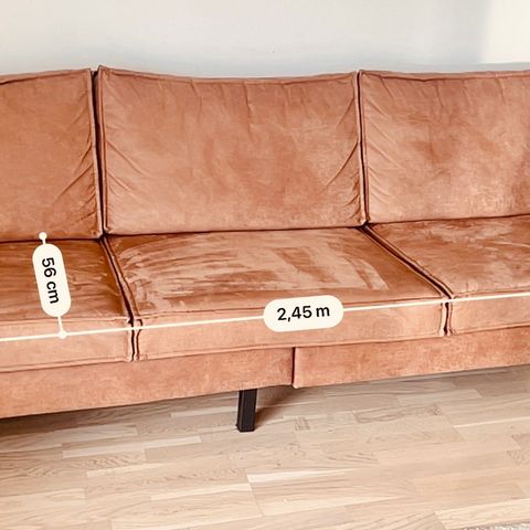 skinnsofa 3 seater xl