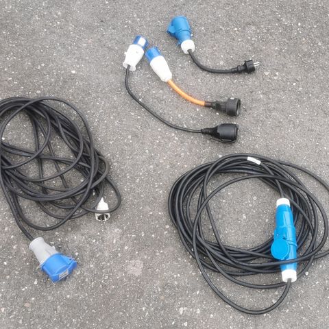 Landsstrøm, kabel, overganger, strøm  (alle CEE er av type 216-6)