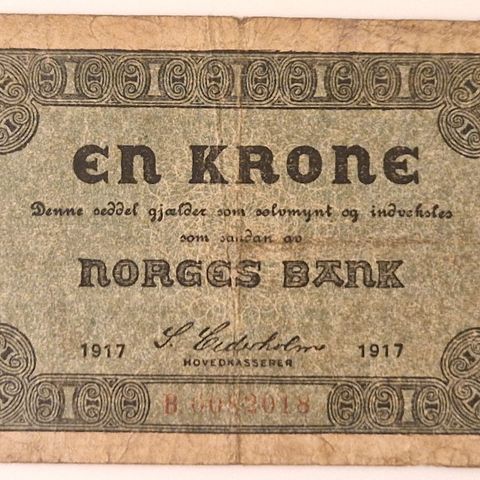 En Krone Norges Bank 1917