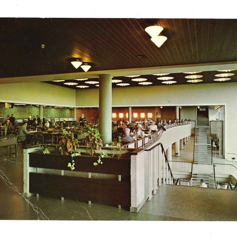 Fornebo Flyplass. Fra restauranten i 2. egasje.  1966