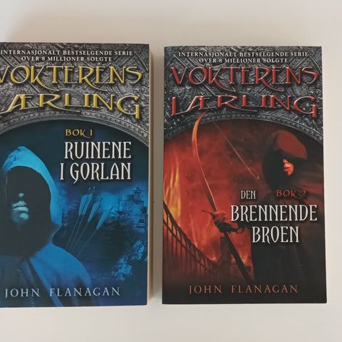 Vokterens lærling, bok 1 og 2 selges samlet til 40 kr