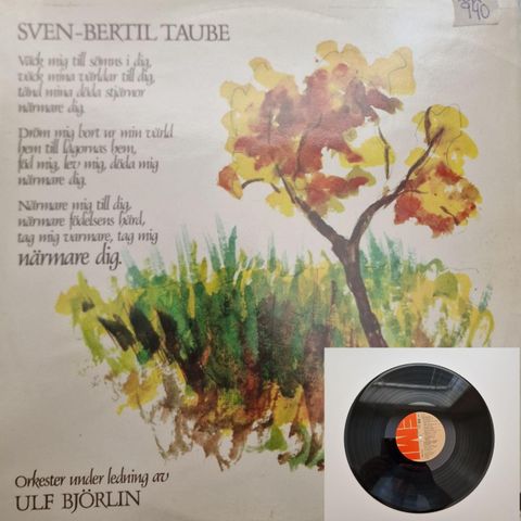 SVEN BERTIL TAUBE/NARMARE DIG 1978 - VINTAGE/RETRO LP-VINYL (ALBUM)