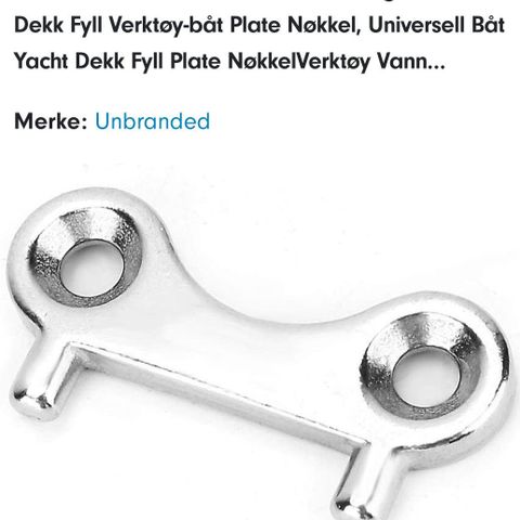 Universal båt-nøkkel til dekk.