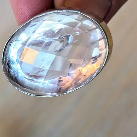 Ny sølvring med quartz