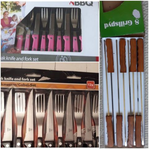 OBBQ - steak knife and fork. set. 12 deler