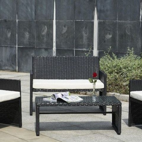 Nytt i esken, sofagruppe loungesett hagemøbler i aluminium