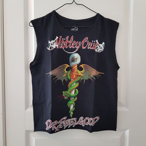 Mötley Crüe - Dr. Feelgood singlet, trykk på ryggen også, pent brukt