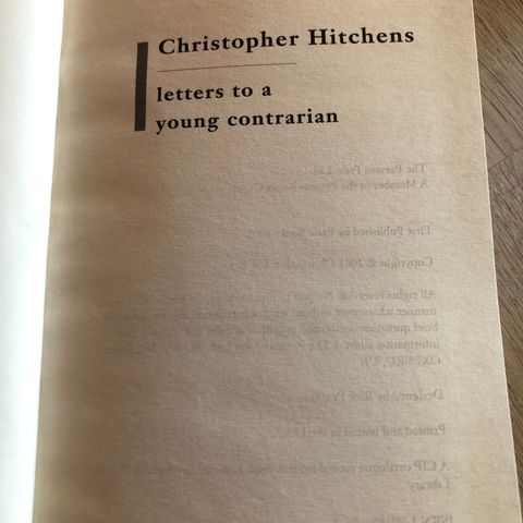 Letters to a Young Contrarian - Cristopher Hitchens