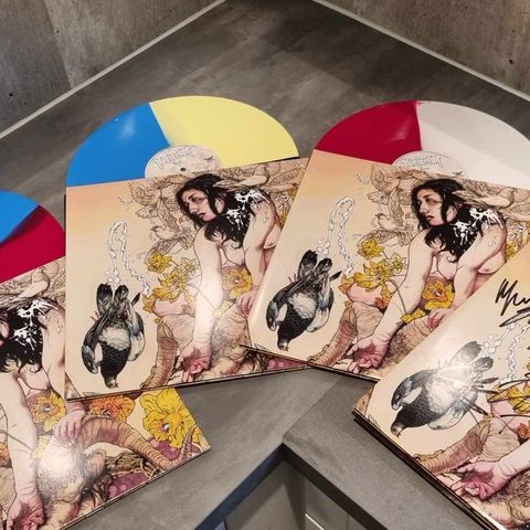 Kvelertak samling 4 stk LP - Fargevinyl Skandinavia Edition - Signert (2 stk)