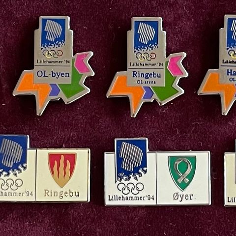 Lillehammer OL 1994 - arrangørkommuner pins