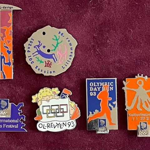 Lillehammer OL 1994 - diverse event pins