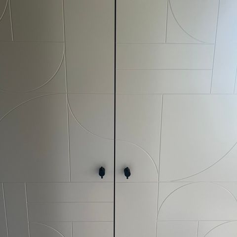 4 stk Superfront skapdører til IKEA Pax garderobe Silent Greige 50x236