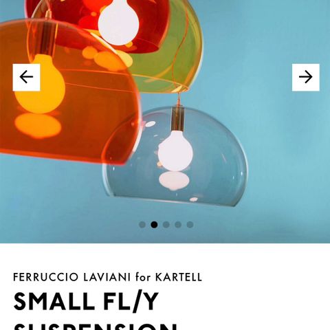 Kartell , Ferruccio Laviani lampe Small FL/Y suspensjon clear orange