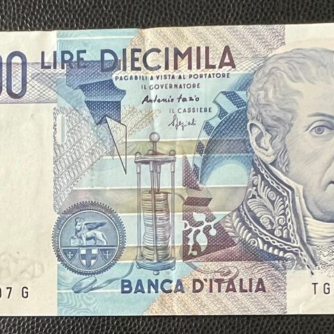 ITALIA. 10 000 LIRE 1984.   P-112a. Kv 1+