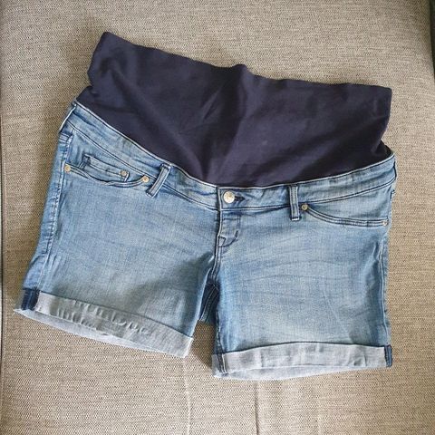 Mama denimshorts gravidbukse