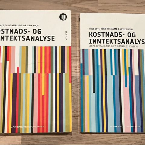 Kostnads- og inntektsanslyse 10. utgave Boye