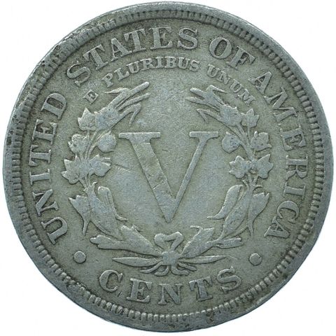 5 cents USA 1900. Pent sirkulert mynt.
