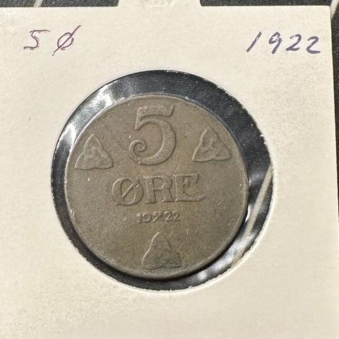 5 øre 1922. (2471  AB)