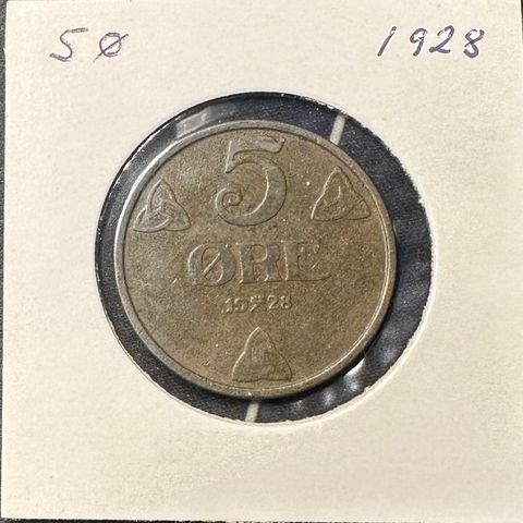 5 øre 1928. (2473. AB)