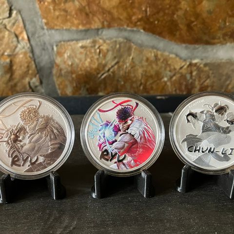 2022 Tuvalu 1 oz Sølv Street Fighter SERIES