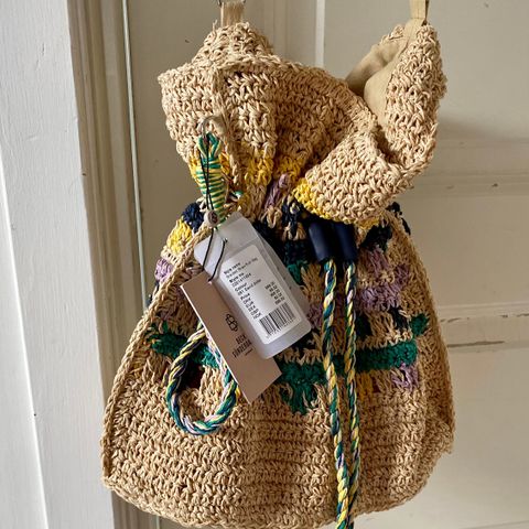 Ny veske - BECKSØNDERGAARD  BRAIDED STRAW RUTH BAG