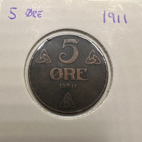 5 øre 1911. ( 2465. AB)