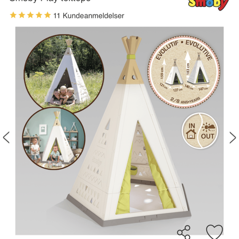 Smoby Teepee Telt