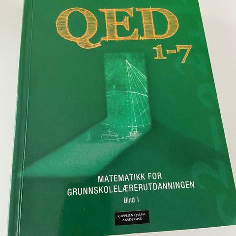 QED 1-7: Matematikk for grunnskolelærerutdanningen