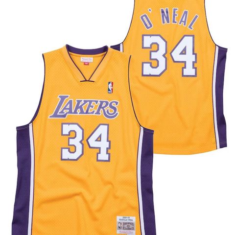 Los Angeles Lakers Shaquille O’Neal 1990-91 Harwood Classics Home Swingman drakt