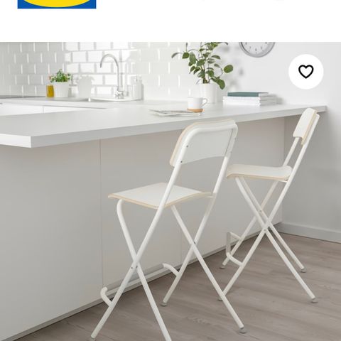 IKEA FRANKLIN Barkrakker sammenleggbar, farge lys eik, 63 cm. Hentes på Kapp