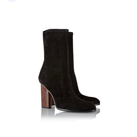 ALEXANDER WANG - GIA LOW SNUFF STRETCH SUEDE BOOTS