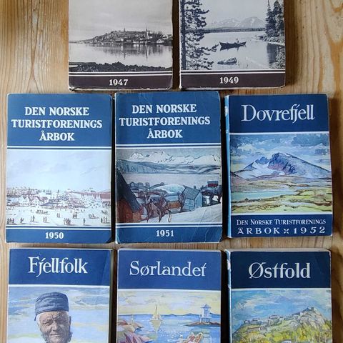 DNT årbøker fra 1947-1955