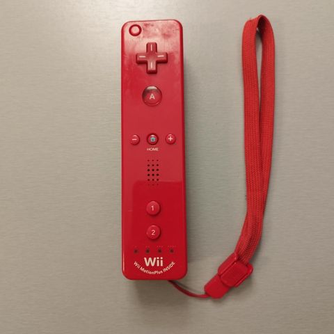 Rød Wii Motion Plus Kontroller og rød nunchuck