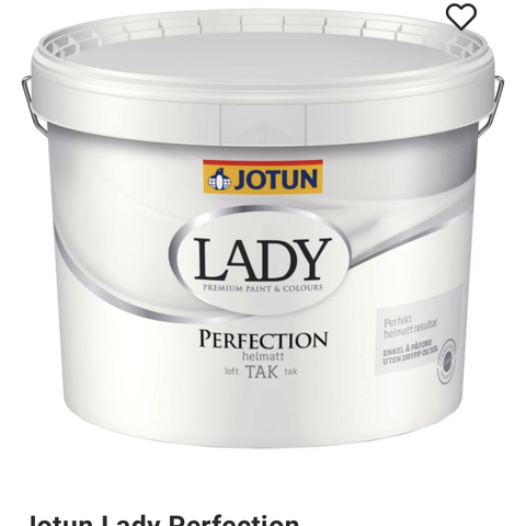 Lady Perfection takmaling Klassisk Hvit 9 liter