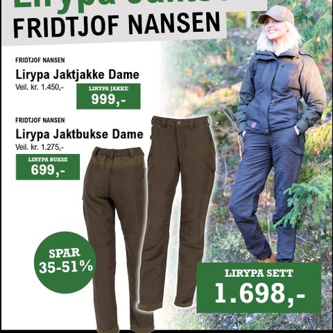 SUPERPRIS JAKDRESS TIL DAME! Nansen Lirypa -45%