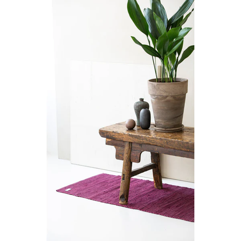 RUG SOLID teppe av 100% bomull 65 x 135 cm