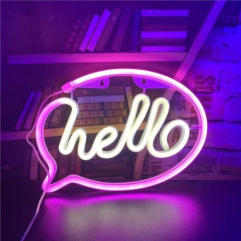 Neon Led Lampe Hello