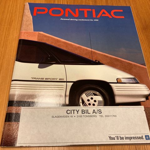 BILBROSJYRE - PONTIAC 1990