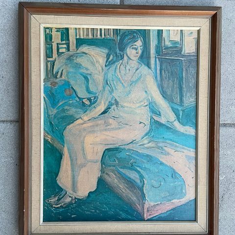 Edvard Munch repro «model on the sofa” 1928